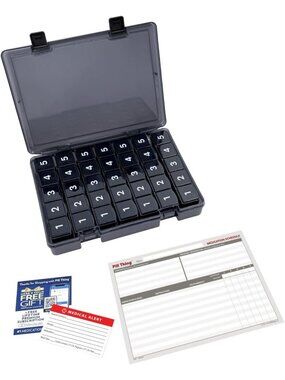 7-Day Pill Organizer with Secure Case, 5 Compartments Daily, Travel-Friendly